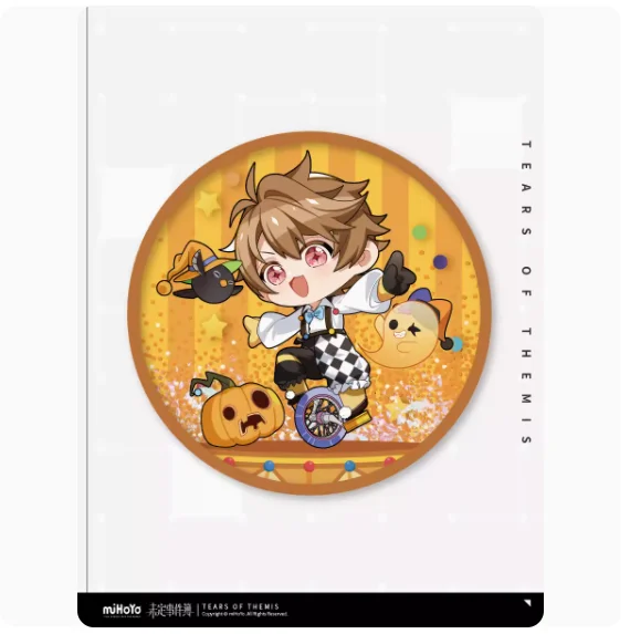 2024 Anime Tears of Themis Artem Wing Luke Pearce Pumpkin Adventure Series Q Edition Acrylic Quicksand Coaster Teacup Mat Gifts