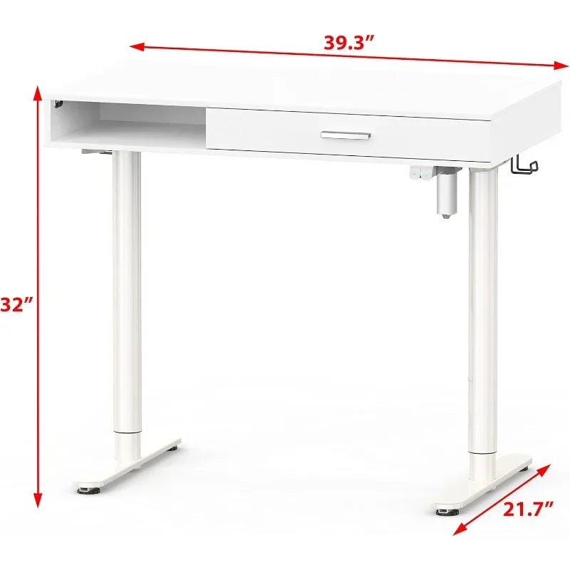 Claire Height-adjustable Electric Standing Desk with Drawers, Large Capacity, Office Work Home Essential, Easy To Assemble