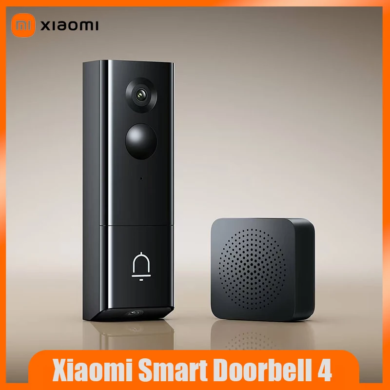 Xiaomi Smart Doorbell 4 Dual Cameras163° Ultra-Wide Angle AI Human Detection Long Battery Life IP65 Rating Infrared Night Vision