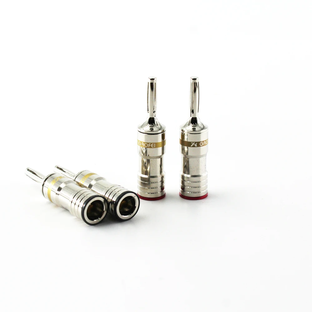 

2pcs 4pcs 8pcs HIFI Gaofei GF-RH00011B Rhodium plating Plated Speaker Wire Audio Banana Connector Plug