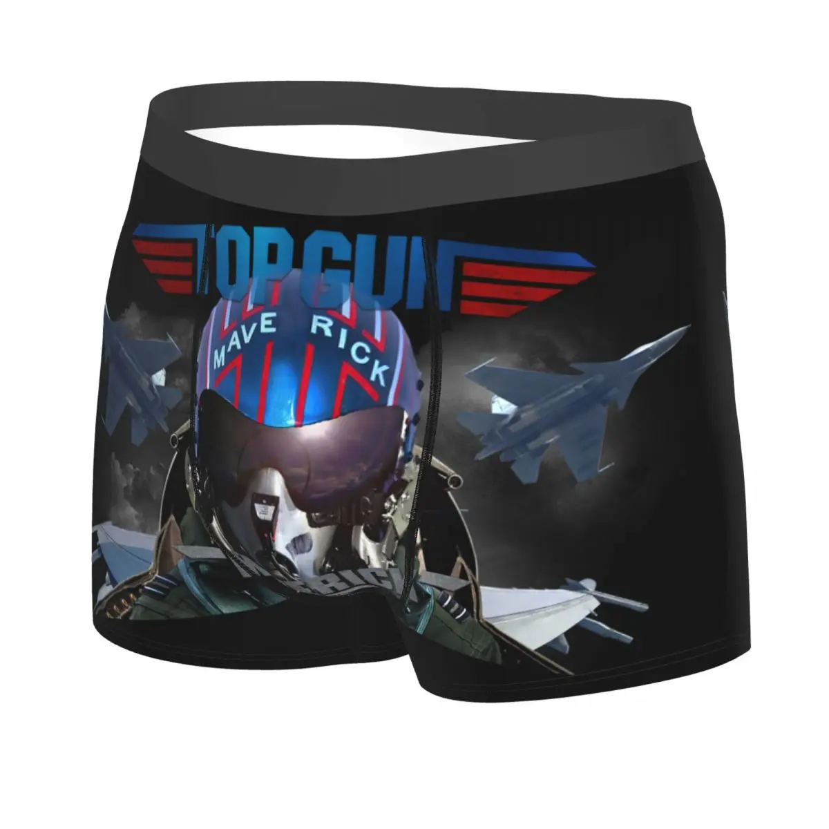 Custom Novelty Hot Film Maverick Top Gun Boxers Shorts Panties Male Underpants Breathbale Briefs Underwear