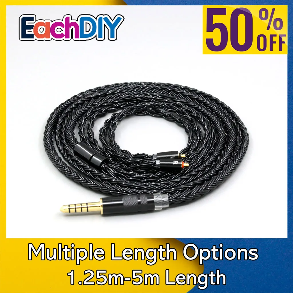 

16 Core Black Braided Earphone Cable For UE Live UE6Pro Lighting SUPERBAX IPX T2 LN008873