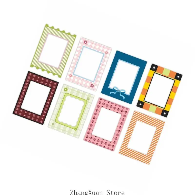 Magnetisches Bildertafel-Set aus Acryl für die Verwendung Kühlschrank, 8 Mini-Fotodisplays mit niedlichem Rand für – Detail 8