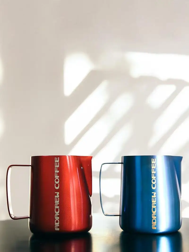 ADACREW 20pcs round Lip Latte Art Cup Milk Frothing Jug Coffee Making Stainless Steel Nordic Style 600ml Capacity