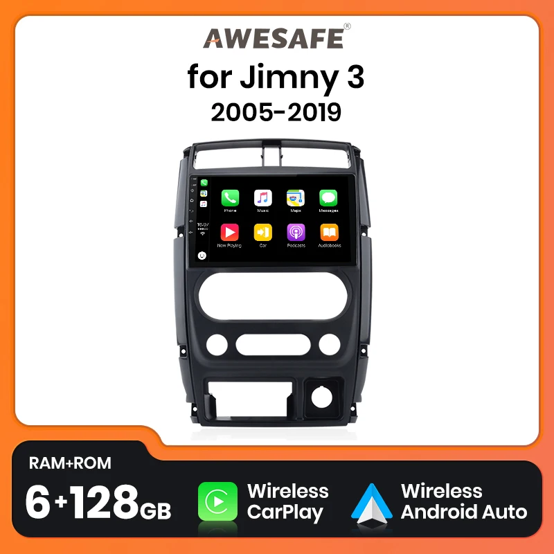 AWESAFE PX9 Plus Car Radio For Suzuki Jimny 3 2005 - 2019 2010 - 2014 wireless CarPlay Android Auto No 2 din 2din DVD