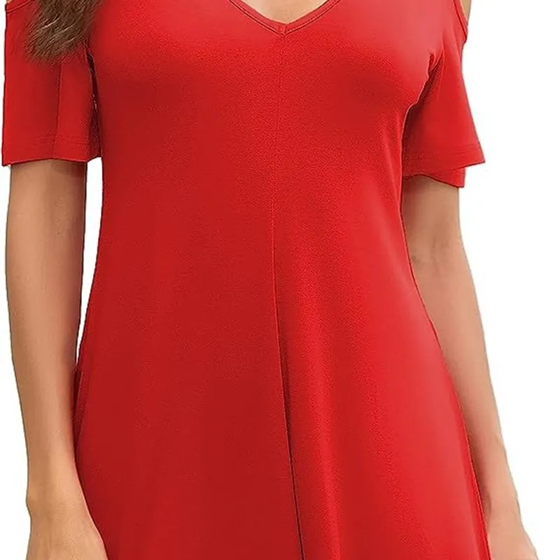 T-shirt à épaules dénudées pour femme, ort Sve Fre Sle, en coton, basique, ligne A, Dr Ci Walk, adapté à deux façons de porter