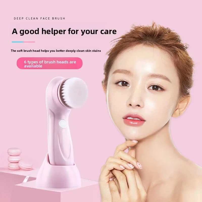 

Waterproof Silicone Facial Cleansing Brush Rechargeable Electric Spin Brush with 3 Modes Deep Pore Cleaner for Acne-Prone Skin