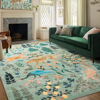Jungle Animal Green Rugs Tiger Area Carpet for Living Room Non Slip Machine Washable Floor Mat Home Decor Bedroom Nursery Rug 러그