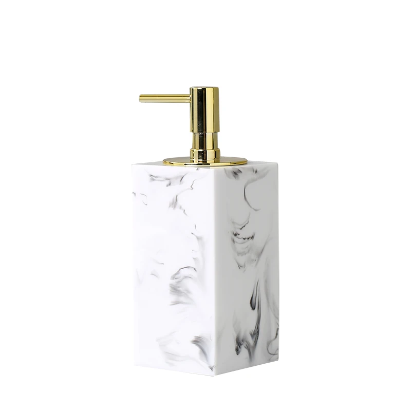 Liquid Soap Dispensers Resin Shampoo Shower Gel Emulsion Bottle Hand Press Square Shampoo Foam Dispensers