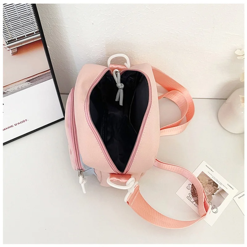 Petit sac carré mignon pour femmes et filles japonaises, sac à bandoulière polyvalent, rangement portable, imprimé de dessin animé, petit sac à dos à une épaule