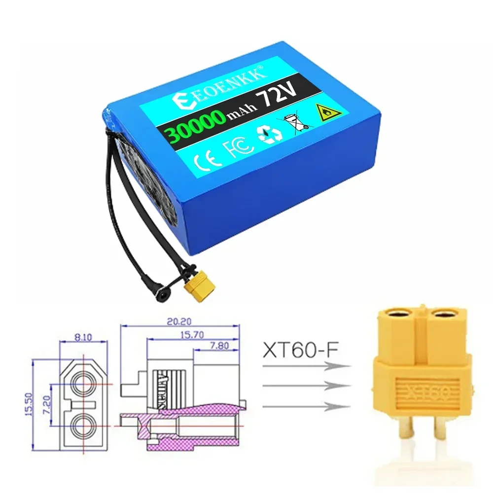 Nuovo-72V 20Ah 20S4P 21700 batteria al litio 1000W-3000W Ad Alta Potenza 84V bici elettrica motore batteria elettrica Caricatore gratuito