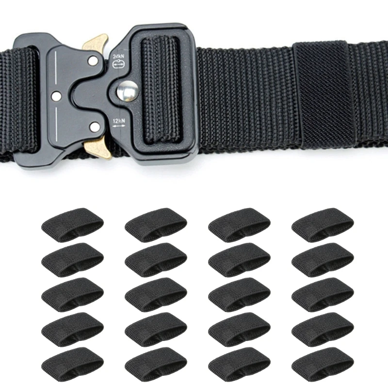 

20Pcs Elastic Webbing Belt Loop Keeper Belts Keeper Backpack Straps Keeper Belt Loop Stay Belt Retainer for Wide Belt