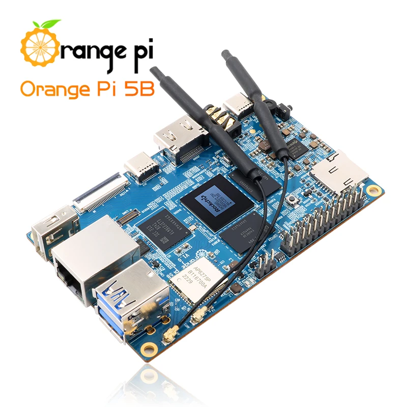 Imagem -03 - Mini pc Single Board Computer Orange pi 5b Rockchip Rk3588s Banda Dupla On-board Wifi bt Gigabit Lan Port 32gb 256gb Emmc 64 Bits