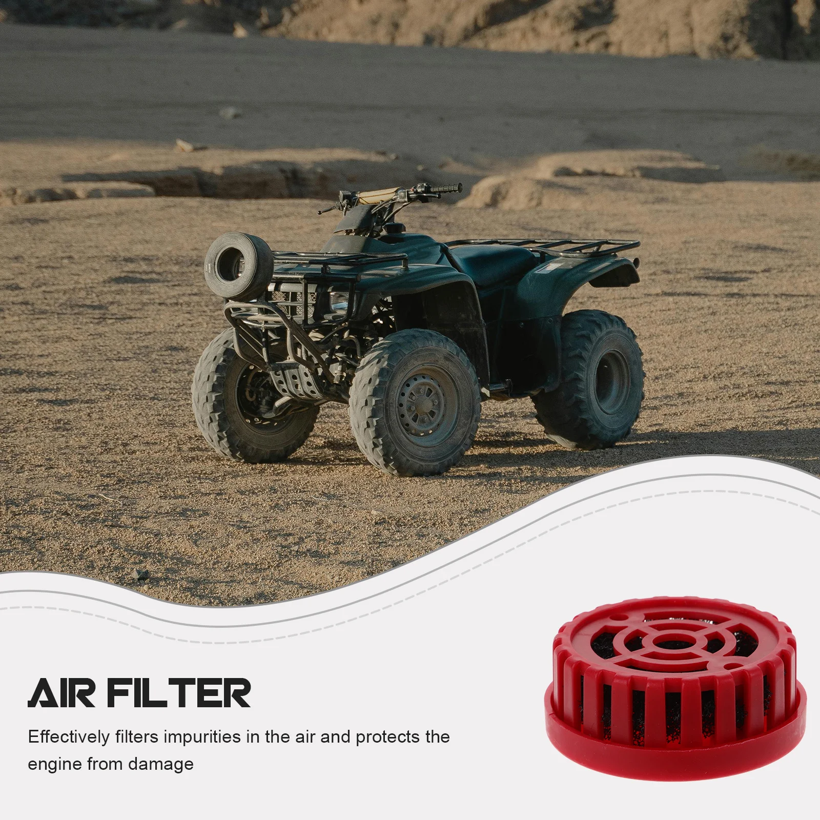 

Air Filter Atv Replacement Impact Resistant Plastic Metal Compatible 47 49cc Two Stroke Engines Engine Protection