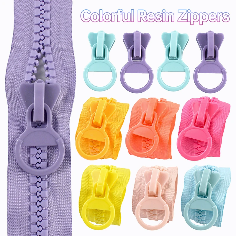 

2/3/5Pcs 20# Extra Large Resin Zipper 25cm Colored No Endless Lock Zippers Bag Decoration Zips Repair Kit DIY Sewing Accessories