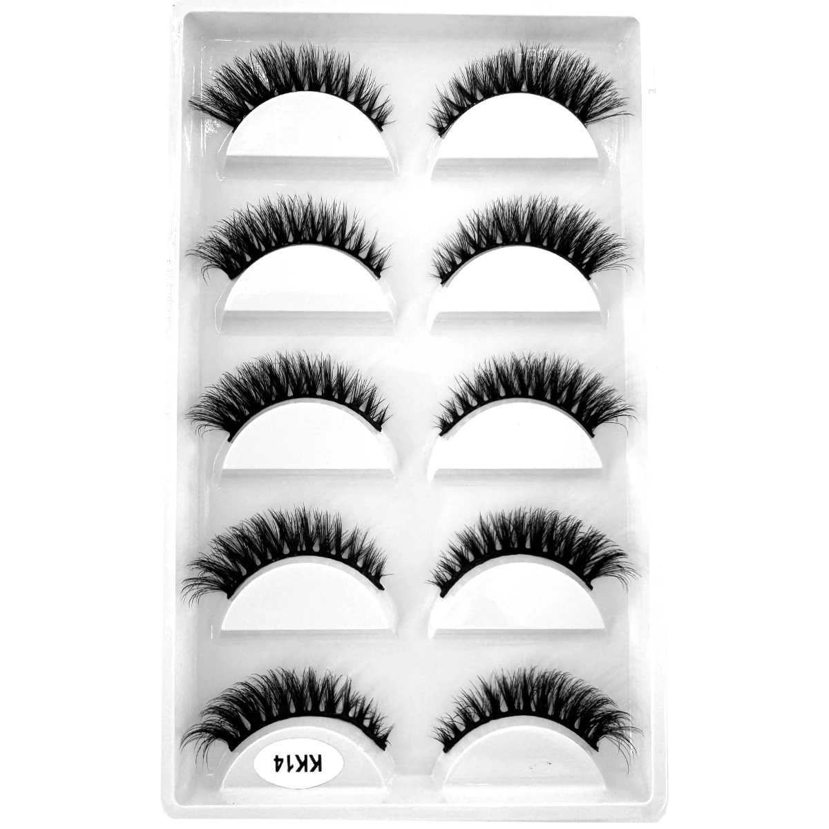5 Paar natürliche lange falsche Wimpern gefälschte Wimpern langes Make-up 3D-Nerzwimpern Verlängerungswimpern wiederverwendbare Nerzwimpern für Schönheit – Detail 10