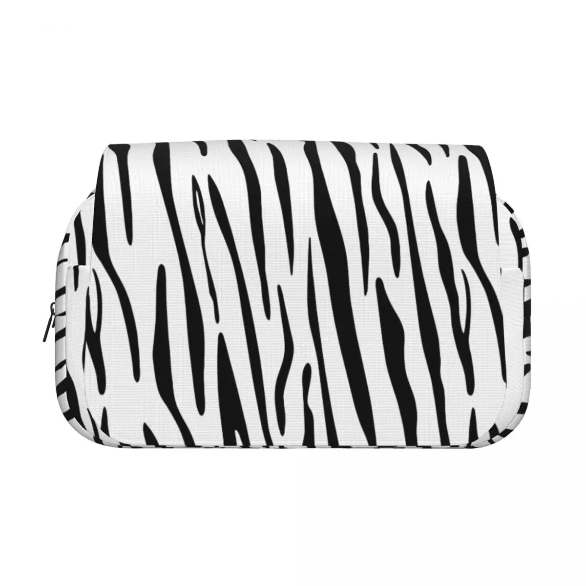 Zebra Skin White Leopard Double Clamshell Pen Case Fashion Pencilcases Pen Holder Bag Students School Gifts Stationery