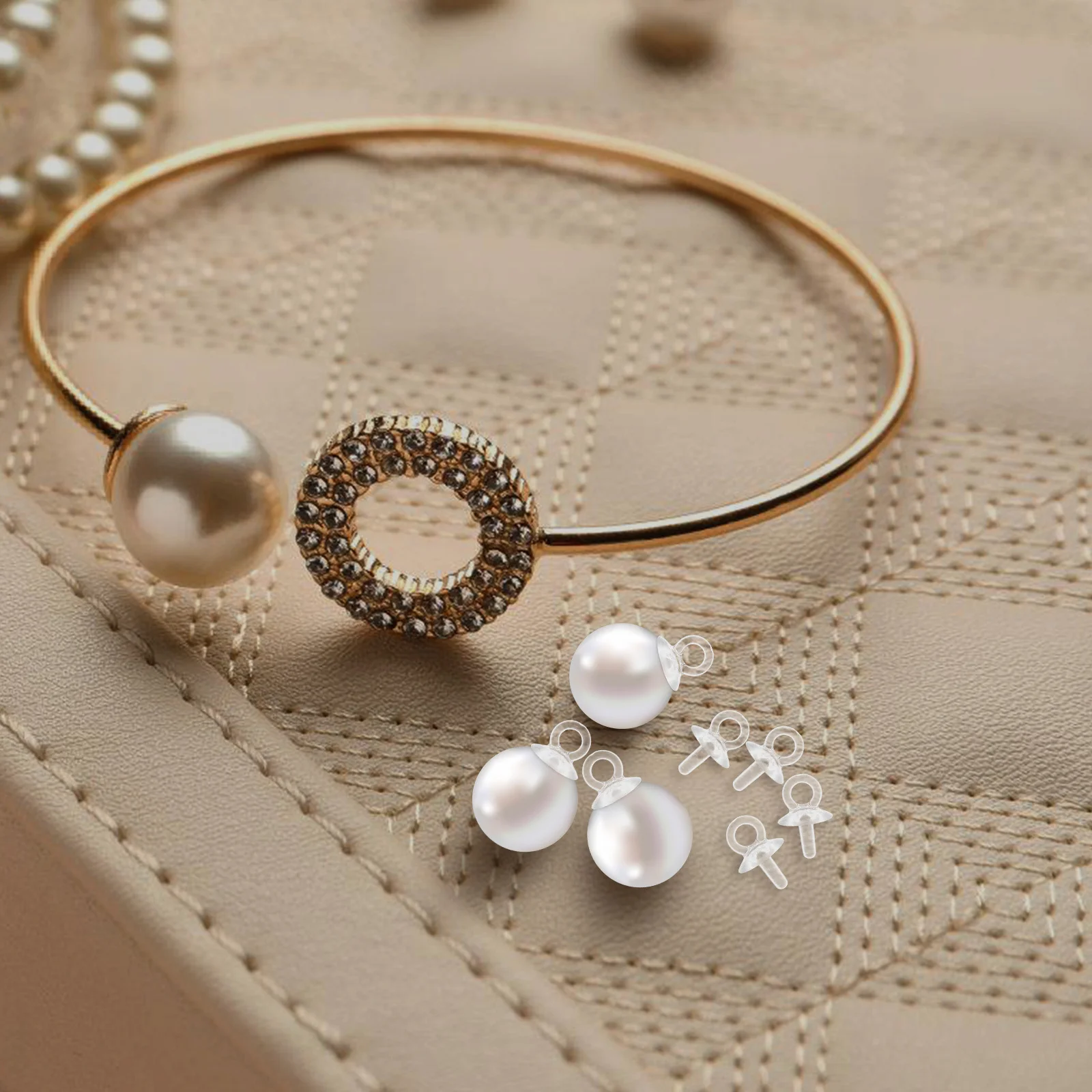 100 قطعة كأس الراتنج العين دبابيس شفافة اللؤلؤ قلادة تحديد دبابيس DIY بها بنفسك صنع المجوهرات الاكسسوارات العالمي استبدال حبة