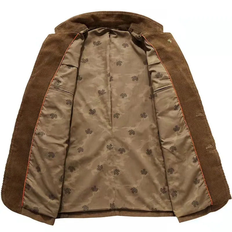 Hot sale men's solid corduroy casual suit jacket