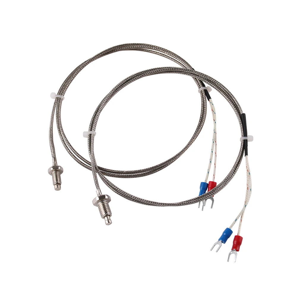 Thermocouple M6 threaded M8 thermal resistance temperature sensor temperature line probe K type E type 0.5M 1M 2M 3M