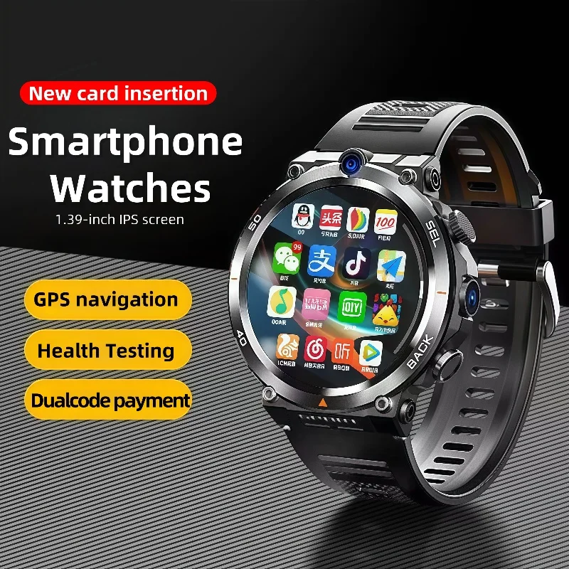 Reloj inteligente H10 4GNet Global WIFI con pantalla redonda deportiva multifuncional, reloj inteligente con posicionamiento NFC para rastreador de ejercicios