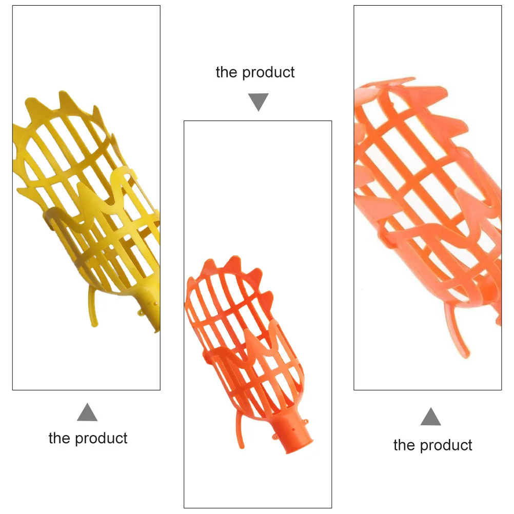 2 قطعة أداة منتقي الفاكهة S برتقالي L أصفر طريقة مرفق آمنة جهاز حصاد طويل الأمد لبستان المنزل