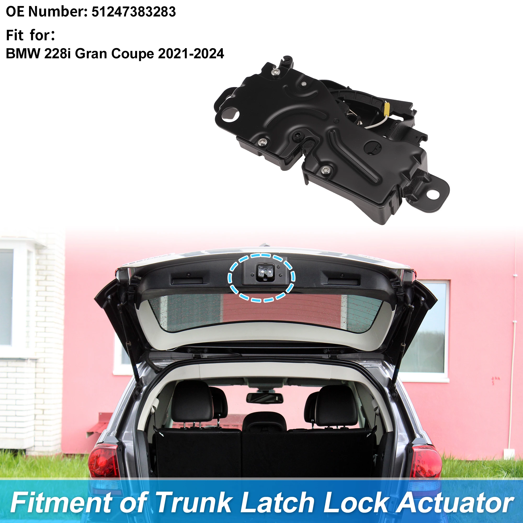 X Autohaux Rear Trunk Latch Lock Actuator for BMW 228i Gran Coupe 2021-2024