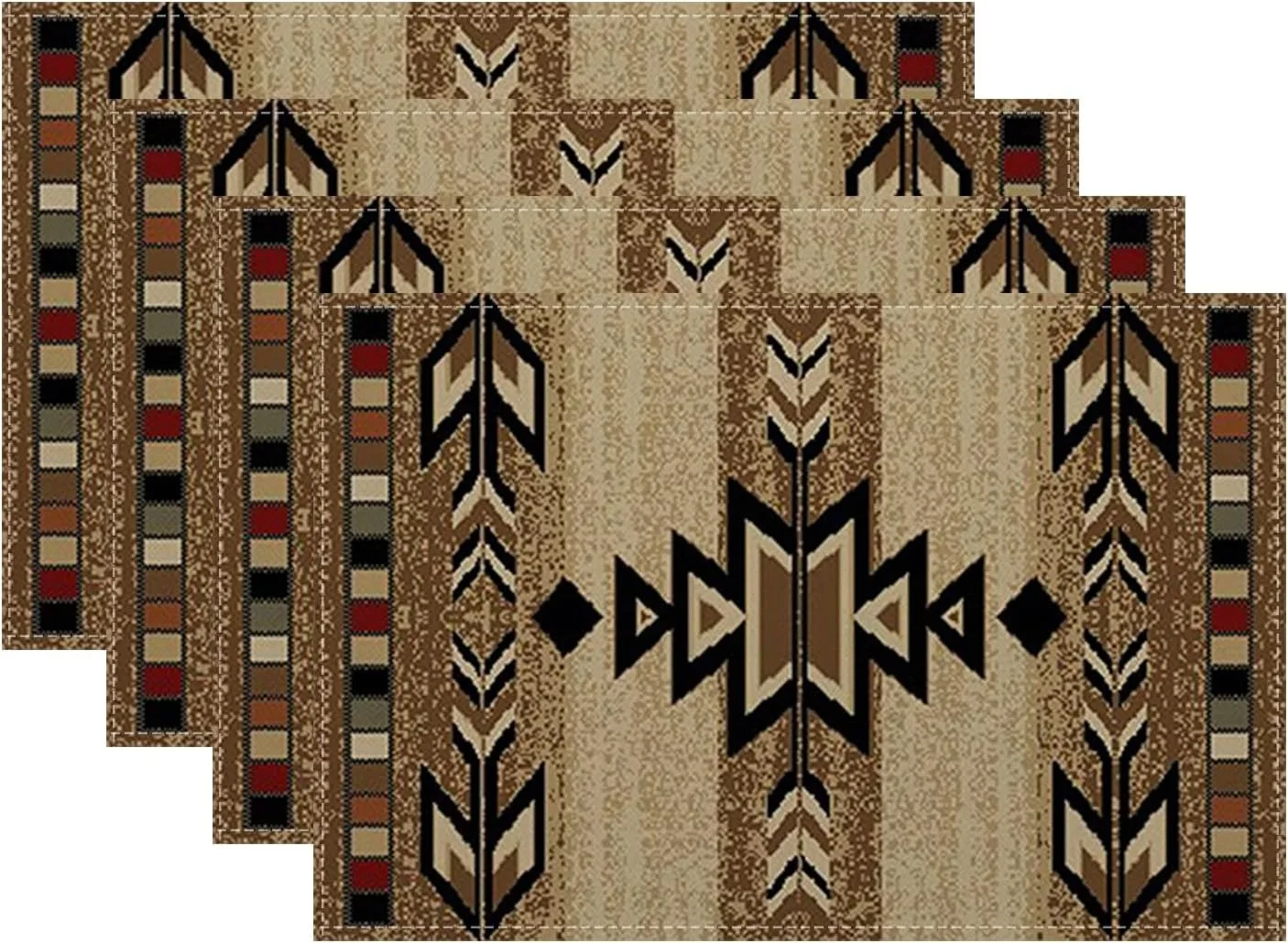 

Ethnic Floral Patterned Placemat Set Stylish Table Decor For Home Restaurant Party Durable Easy Clean