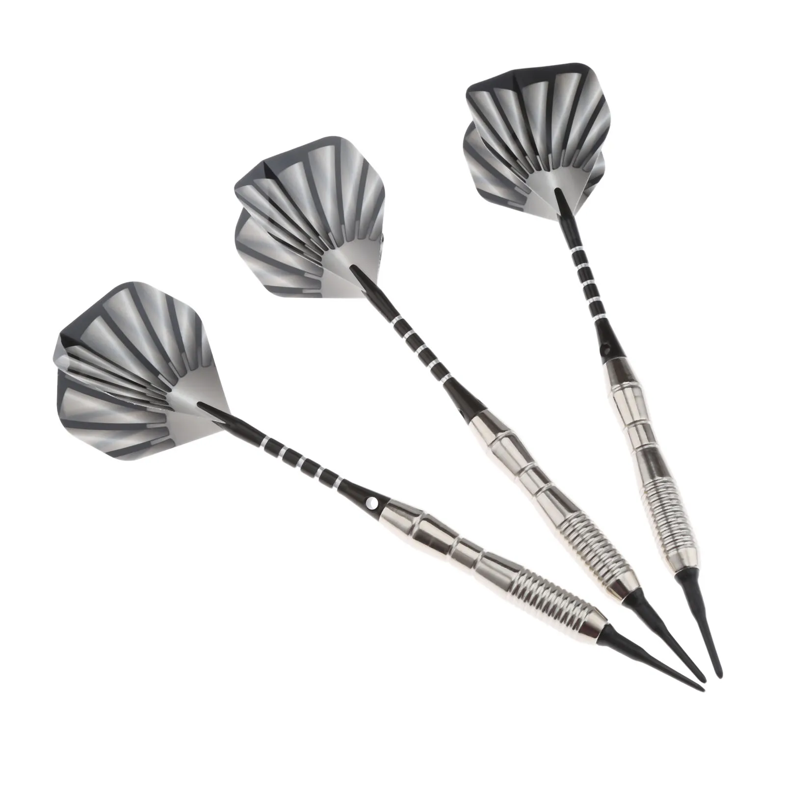 Professional 3 Pcs 18g Soft Needle Tip Darts Plastic Soft Point Dart Set - 16g Steel Barrel & Aluminium Shaft & Nice Dart Flight