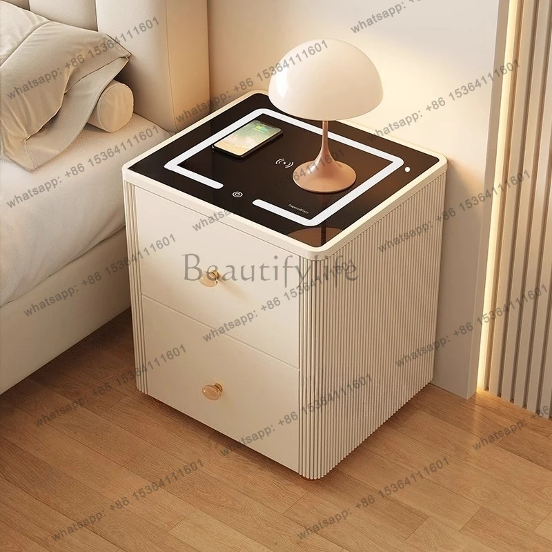 

X4 Modern multifunctional bedside table nightstands safe strongbox Bedside tables Storage locker Night table Nightstand furnitur