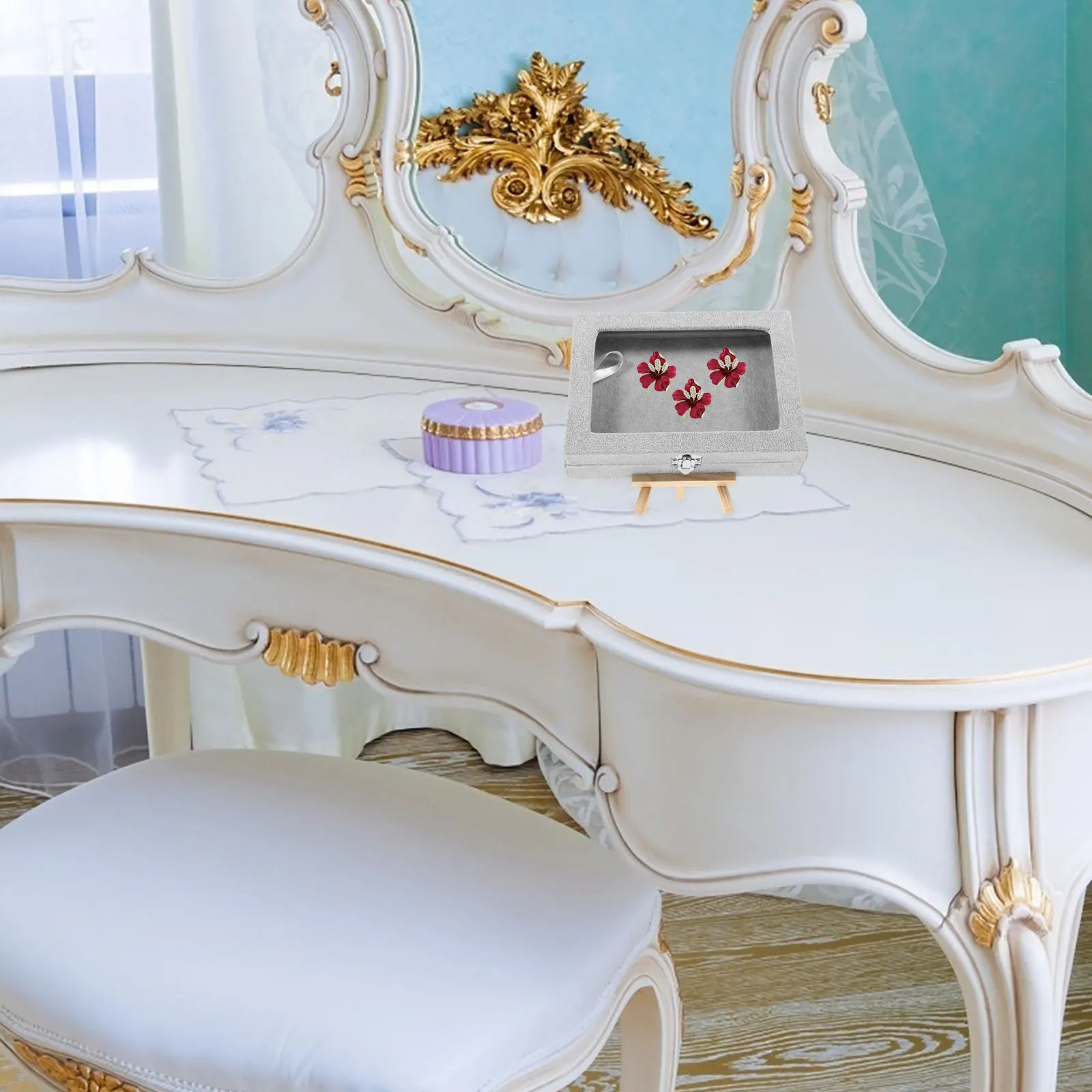 

1Set Badge Storage Box Clear Window Brooch Case Medal Display Pin Organizer Small Jewelry Display Case Desktop Pin Holder