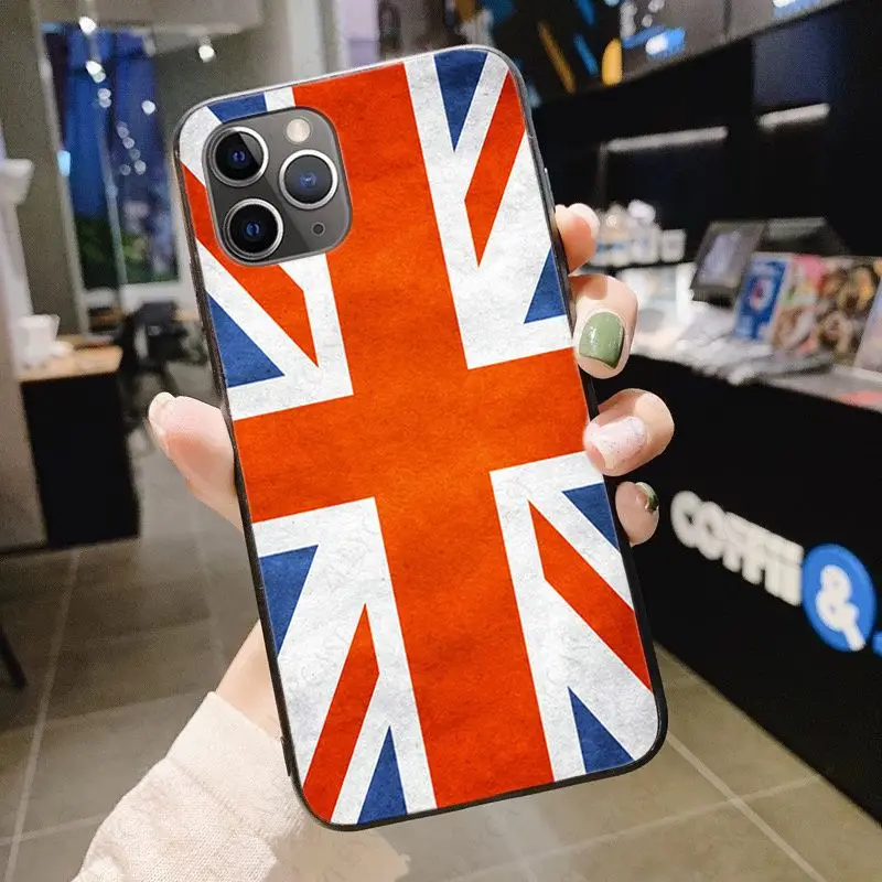 British flag soft funda coque phone cover for iPhone 15Pro 16pro 13PRO max 7 8 XR 14plus 11pro 12pro max 13mini SE 2020 cases