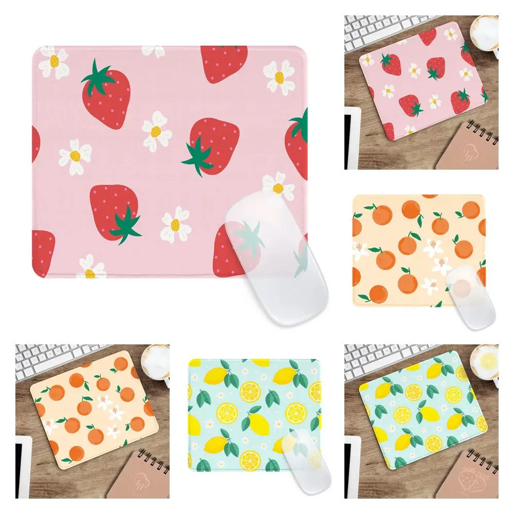 

High Quality Cute Fruits Printing Gaming Mousepad Gamer Mouse Mat Keyboard Mats Desk Pad Mousepads 22x18cm For Computer