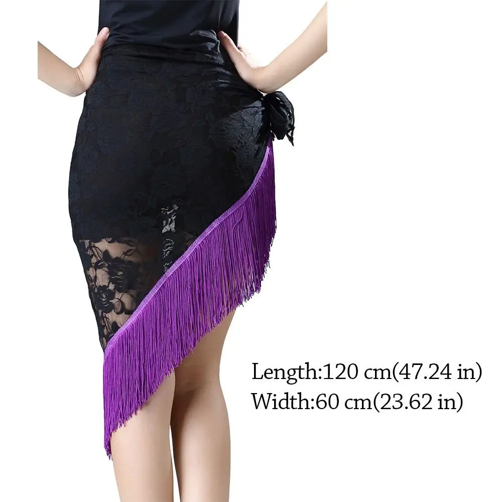 أزياء شرابة الرقص الشرقي وشاح الورك الدانتيل الأسود روز الخصر سلسلة البوهيمي الرقص الشرقي حزام عرض الأزياء #6