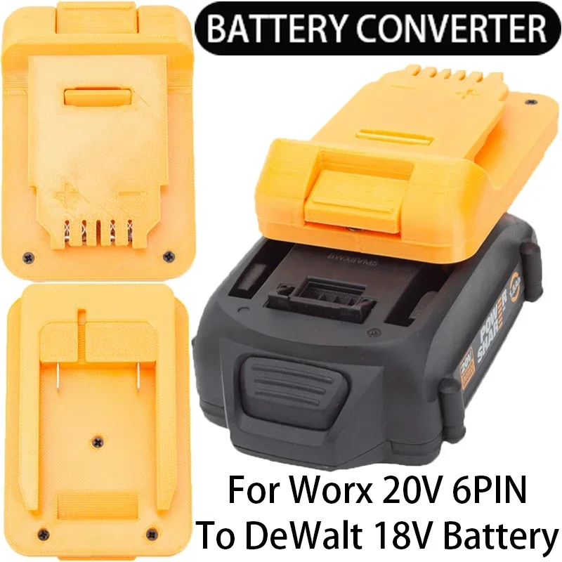 Ferramenta Conversor de Bateria para Worx 20v para Dewalt 18 20v Li-ion Battery Tool Converter Compatível com Dewalt 18 20v Tool Series