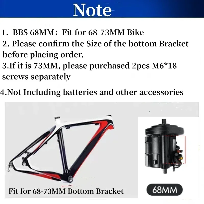 BAFANG BBS02B BBS01B Ebike Mid Drive Motor Kit 750W 500W 350W 250W 52V 48V 36V 8Fun Electric Bike Engine