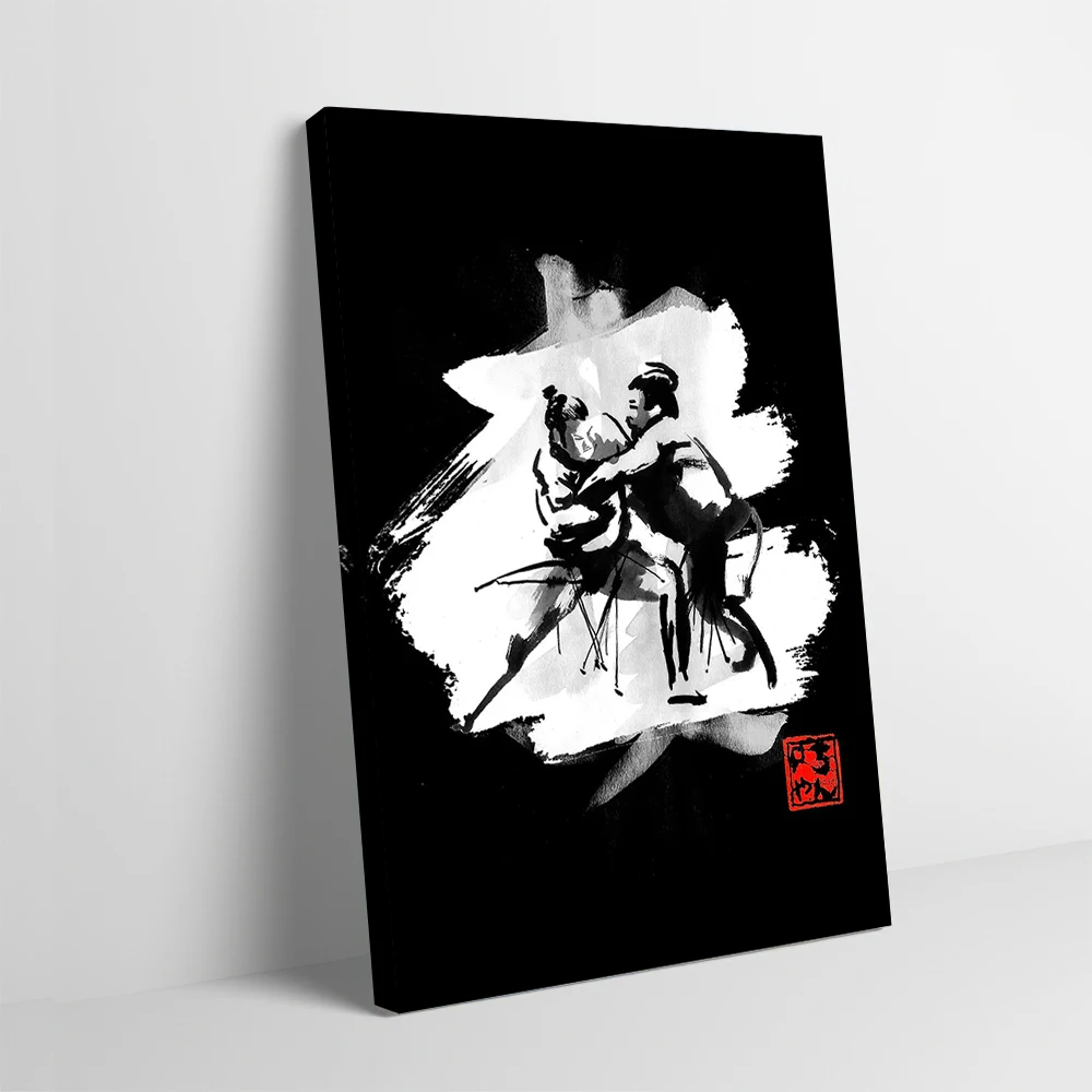 Sumo in White Poster Customizable Printed Canvas Painting for Pictures Wall Art Gaming Room Decoration Home Decor Items Interior