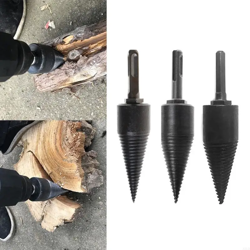 A2UD Brennholzmaschine Bohrer Holzkegel Reamer Treiber Bohrmaschine Bit Split Bohrung zu