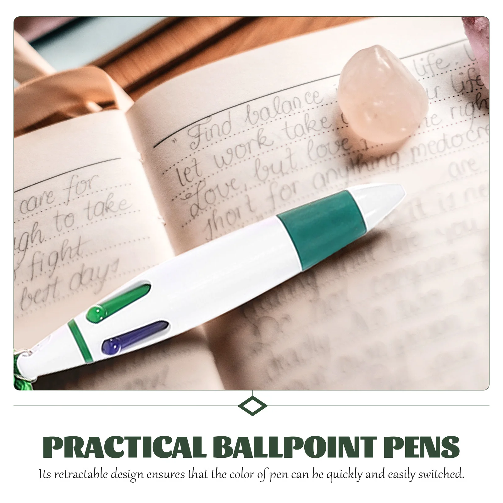 

10Pcs Multi-Color Ballpoint Pen Retractable Design for Notes Journaling Nurses Students School Home Office Use