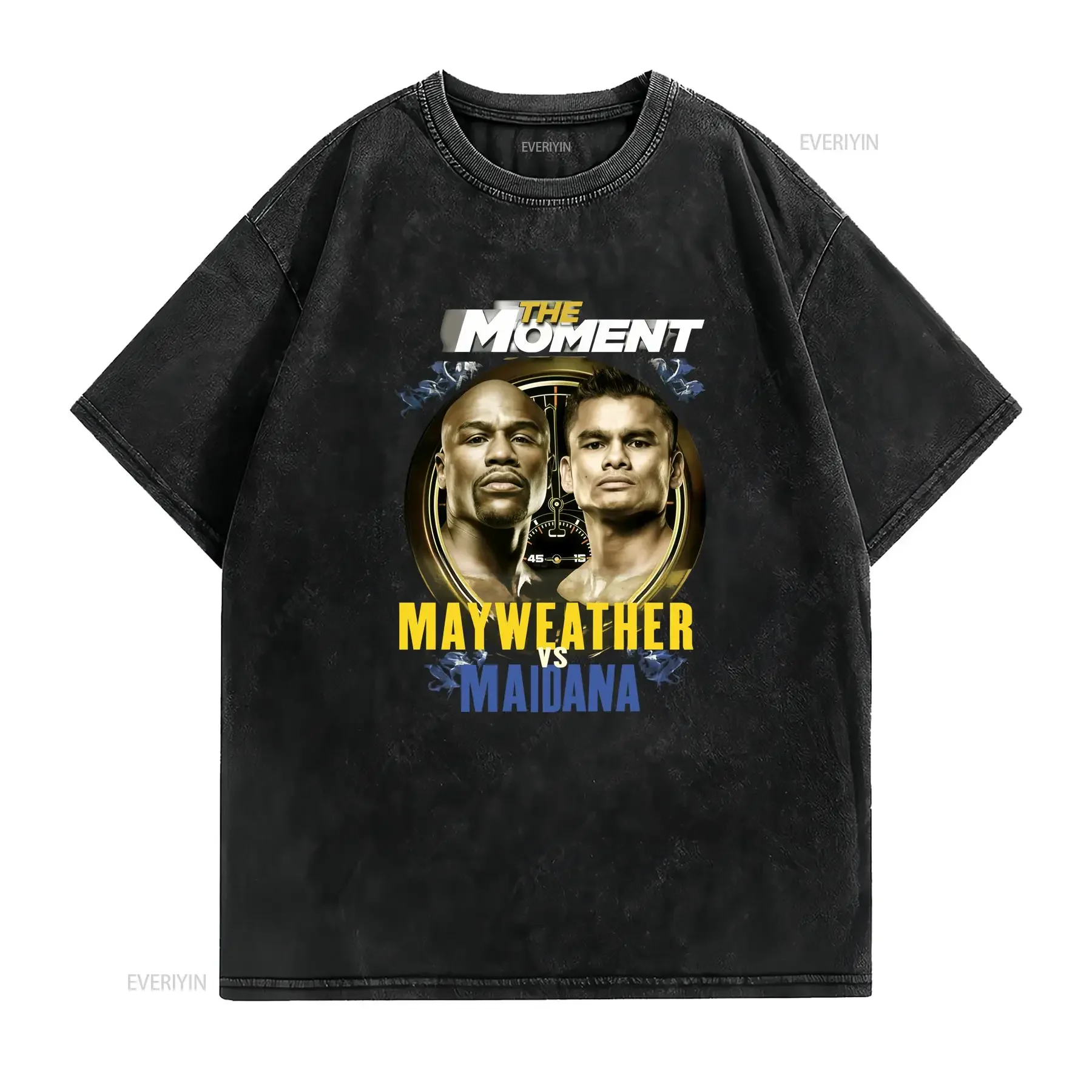 Alstyle Black T Shirt The Moment MAYWEATHER Vs Maidana Boxing Match 2XL vintage Washed designer clothes Slightly Casual