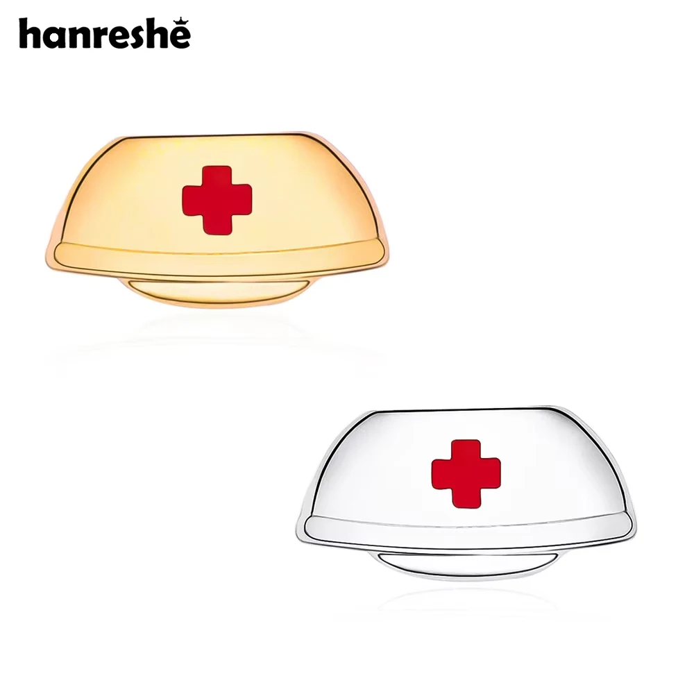 

Hanreshe Nurse Cap Lapel Pin Medical Gift Doctors Nurse Antique Silver Color Jewelry Pins Badge Vintage Brooch Women Accessories