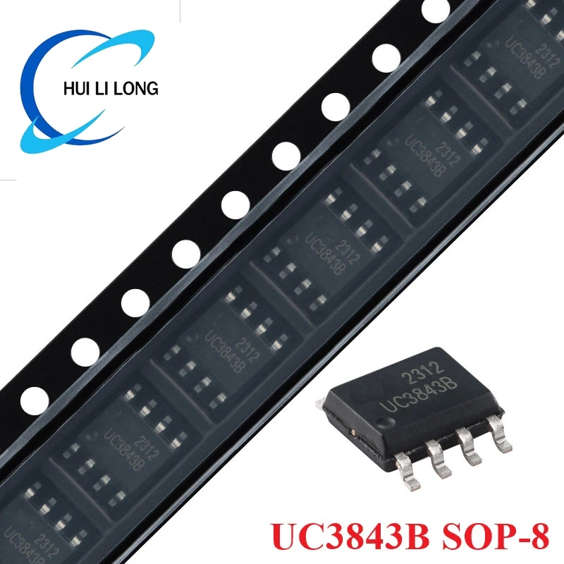 10/1pcs UC3843 SOP8 UC3843B 3843B 3843 SOP-8 High Performance Current Mode PWM Controller Chip IC New Original