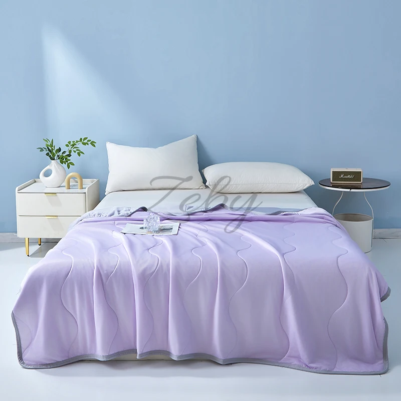 New Wave Pattern Cool Summer Blanket Natural Coolness Qulited Duvet Cooling Sensation Comforter Well-vetilated Queen King Quilt