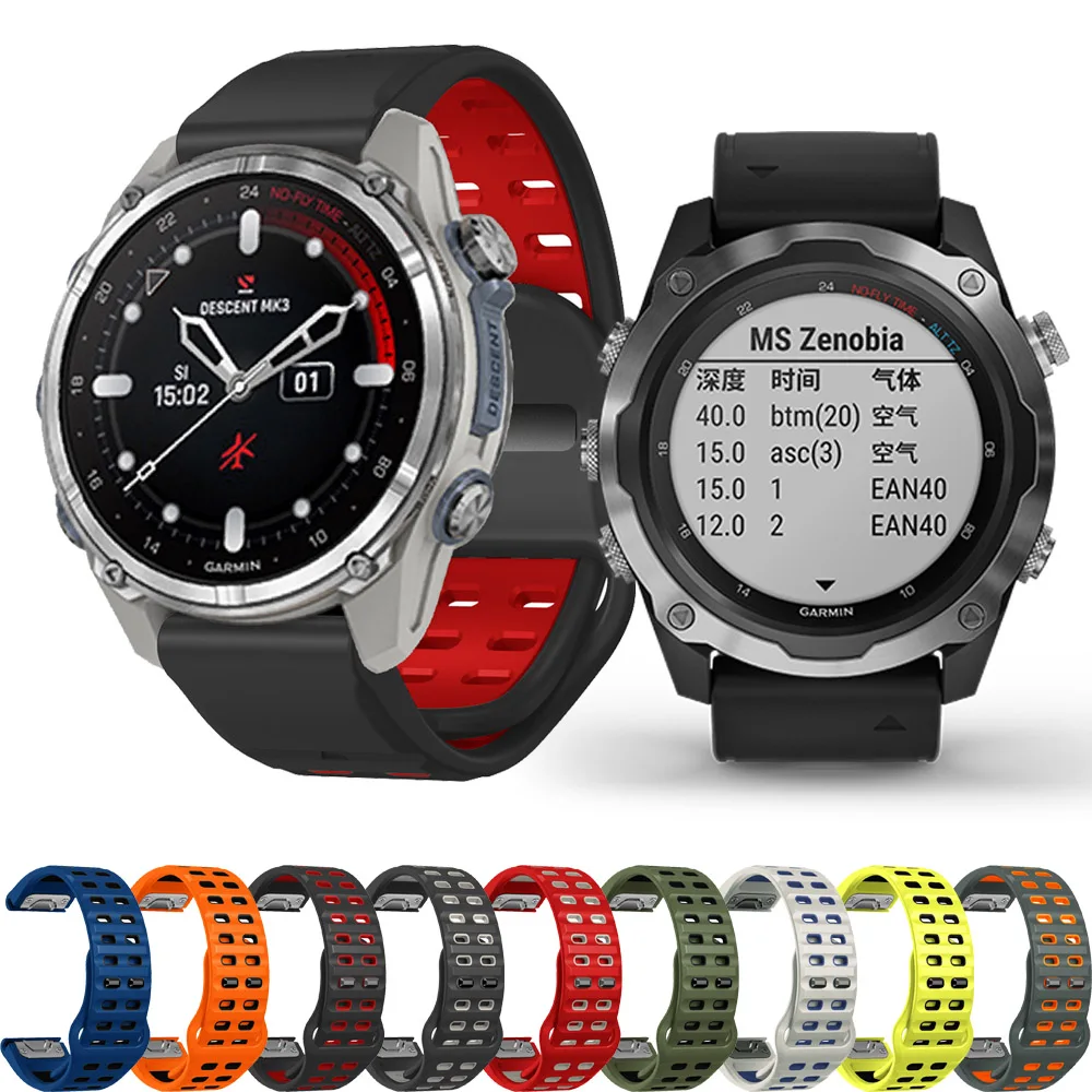 Силиконовый ремешок Quickfit 22 26 мм для часов Garmin Fenix 8 47 мм E 7X 7 Pro 6X 6 Pro 5X Mk3i 51 мм Подходит S70 47 мм Браслет-ремешок