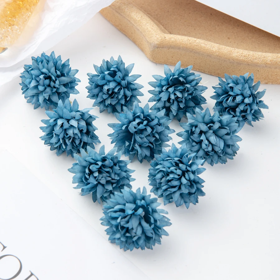 50 Stück Seiden-Nelken Künstliche Blumen Scrapbook Brautaccessoires DIY Bonbonbox Hochzeits-Rosenbogen Weihnachtskranz Heimdekoration – Detail 7