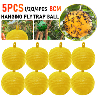 Ball Fruit Fly Catcher Pest Control Sticky Trap 8cm Gnat Traps Flying Insects Traps Ball for Indoor Outdoor House Kitchen Plants
