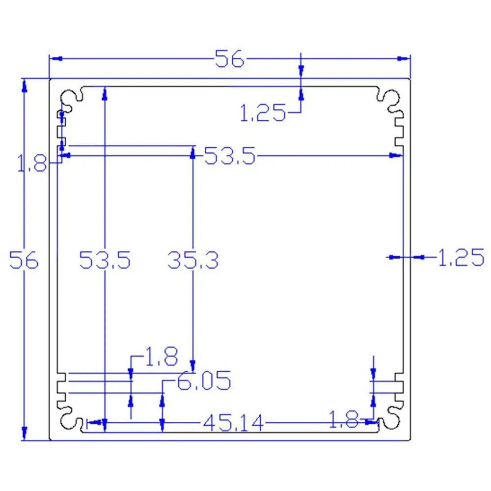 Board Shell Instrument Housing Aluminium Enclosure Case DIY Mini Electronic Component Project Box Power Case 100*56*56mm