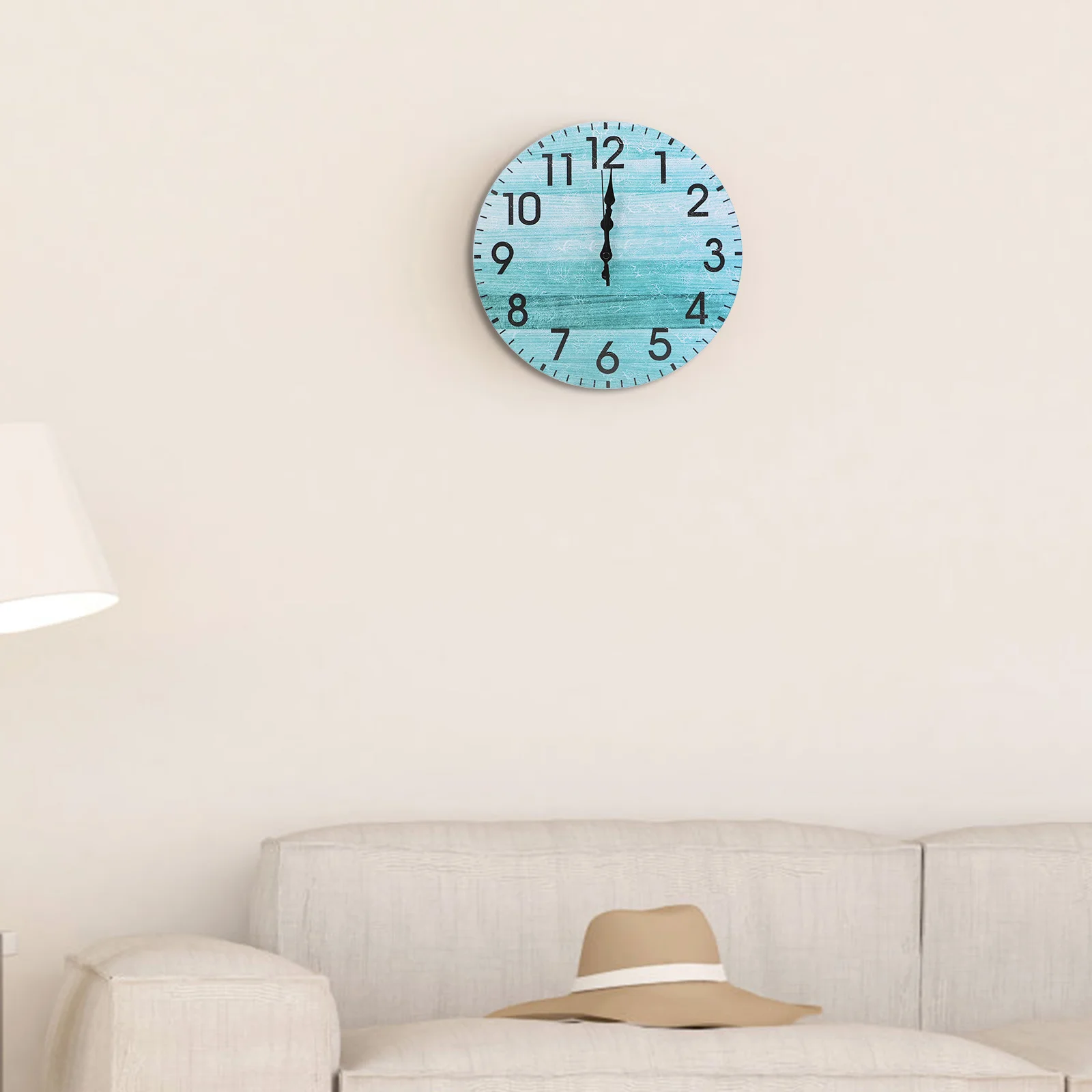 

Creative Modern Wall Easy To Read Bedroom Living Room Decorative Clock Sturdy Mdf Hanging Non-Ticking Home
