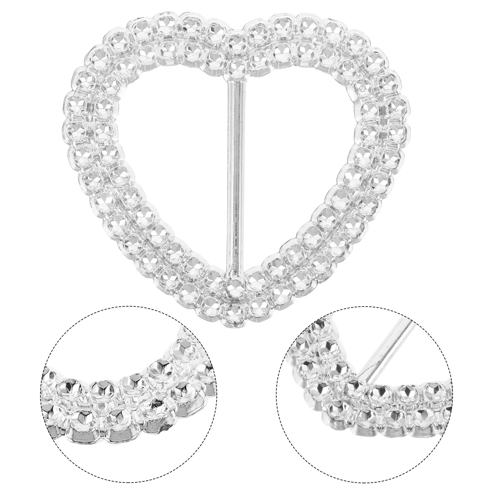 

100 Pcs Replaceable Peach Heart Waist Buckle Miss Plastic Delicate Scarf Fastener