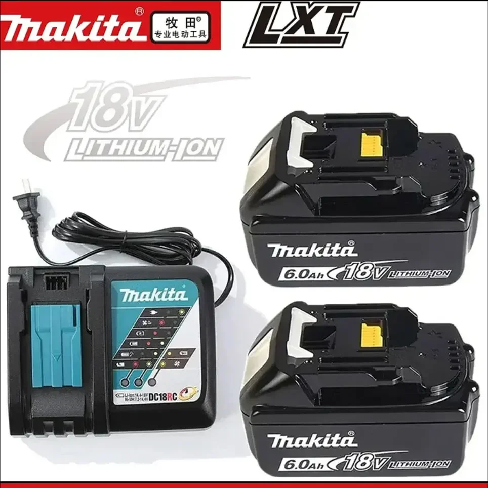 

Makita 18V Battery 6000mAh Rechargeable Power Tools Battery 18V makita with LED Li-ion Replacement LXT BL1860B BL1860 BL1850